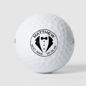 Tuxedo Sjabloon Beste Man Groomsman Golfballen (Voorkant)