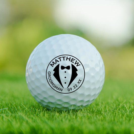 Tuxedo Sjabloon Groomsman Beste Man Golfballen