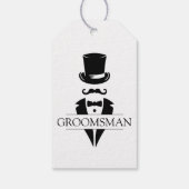 Tuxedo Snorhaar Bruidsjonkers Cadeaulabel (Achterkant)