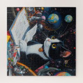 Tuxedo Space Cat beoordeelt missieplannen Legpuzzel (Horizontaal)