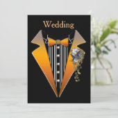 Tuxedo- Steampunk Weddenschap Design Kaart (Staand voorkant)