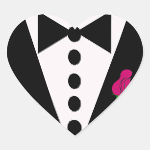 Tuxedo Sticker U kiest Roos kleur