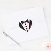 Tuxedo Sticker U kiest Roos kleur (Envelop)