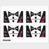 Tuxedo Sticker U kiest Roos kleur (Vel)