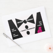 Tuxedo Sticker U kiest Roos kleur (Envelop)