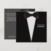 tuxedo-stropdas-feest-bachelorparty kaart (Voorkant / Achterkant)