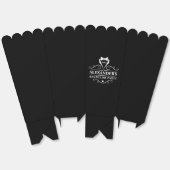 Tuxedo stropdas snacks en popcorn voor vrijgezelle bedankdoosjes (Ongevouwen)