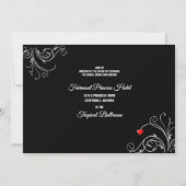 Tuxedo Suit & Bride Silhouette B&W Wedding Kaart (Achterkant)