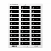 Tuxedo Suit & Bride Silhouette Return-adres Etiket (Full Sheet)