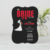 Tuxedo Suit & Bride Silhouette Vrijgezellenfeest Kaart (Staand voorkant)