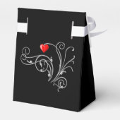 Tuxedo Suit & Bride Silhouette Wedding Bedankdoosjes (Achterkant)