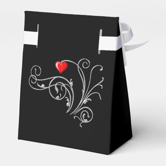 Tuxedo Suit & Bride Silhouette Wedding Bedankdoosjes (Achterkant)