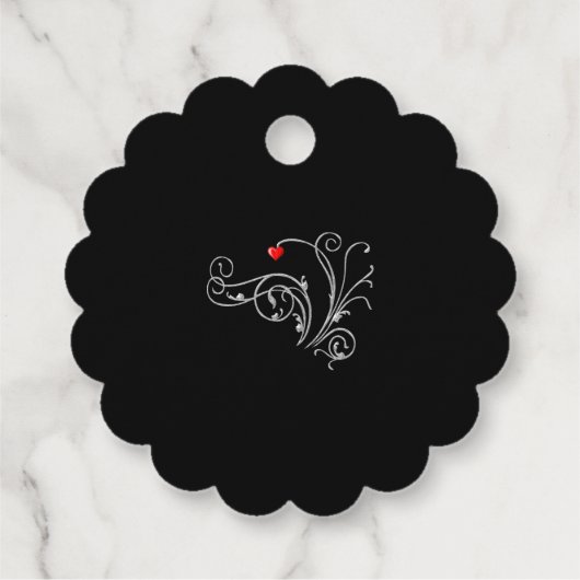 Tuxedo Suit & Bride Silhouette Wedding Bedankjes Labels (Achterkant)