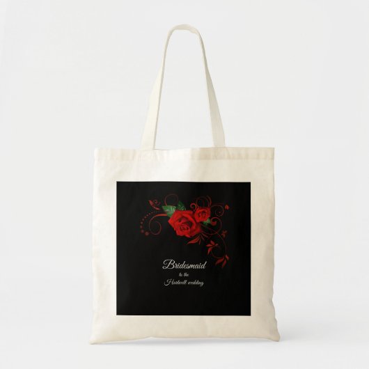 Tuxedo Suit & Bride Silhouette Wedding Favor Tote Bag (Voorkant)