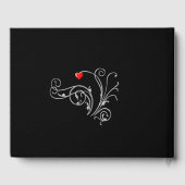 Tuxedo Suit & Bride Silhouette Wedding Gastenboek (Achterkant)