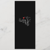 Tuxedo Suit & Bride Silhouette Wedding Menu (Achterkant)