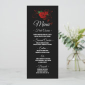 Tuxedo Suit & Bride Silhouette Wedding Menu (Staand voorkant)
