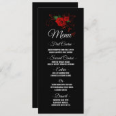 Tuxedo Suit & Bride Silhouette Wedding Menu (Voorkant / Achterkant)