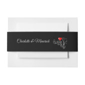 Tuxedo Suit & Bride Silhouette Wedding Uitnodigingen Wikkel (Voorkant Voorbeeld)