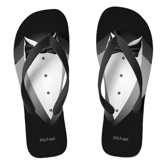 Tuxedo Suit Funny Teenslippers (Voetbed)