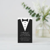 Tuxedo Suit Mens Clothing Modern Black & White Visitekaartje (Staand voorkant)