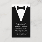 Tuxedo Suit Mens Clothing Modern Black & White Visitekaartje (Voorkant)