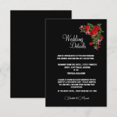 Tuxedo Suite & Bruid Silhouette Wedding Informatiekaartje (Voorkant / Achterkant)