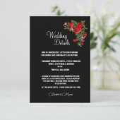 Tuxedo Suite & Bruid Silhouette Wedding Informatiekaartje (Staand voorkant)