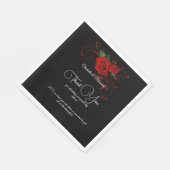 Tuxedo Suite & Bruid Silhouette Wedding Servet (Hoek)