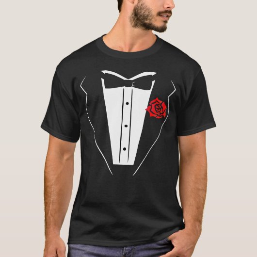 Tuxedo T-Shirt - Donker Shirt (Voorkant)