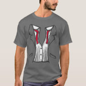 Tuxedo T-shirt met rood Stropdas (Voorkant)