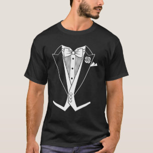 Tuxedo Tailcoat White Stropdas T-shirt
