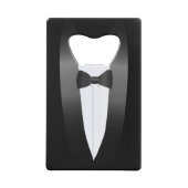Tuxedo Team Groom Bachelor Party Bottle Open Creditkaart Flessenopener (Achterkant)