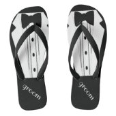 Tuxedo-Teenslippers | Strandbruiloft Teenslippers (Voetbed)