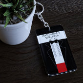 Tuxedo Trouw Bruidsman Voorstel Acrylaat Sleutelha Sleutelhanger