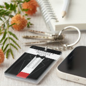 Tuxedo Trouw Bruidsman Voorstel Acrylaat Sleutelha Sleutelhanger (Voorkant Rechts)