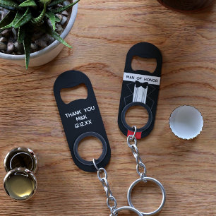 Tuxedo Trouw Sleutelhanger Flesopener voor Man van Mini Flessenopener