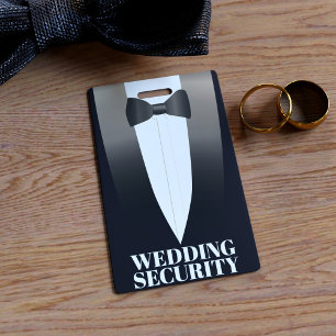 Tuxedo Trouwbeveiligingsbadge Badge