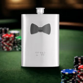Tuxedo Trouwdas Monogram Zilveren Fles Heupfles