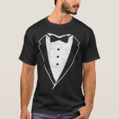 Tuxedo Tux Dinner Jacket Code Black Stropdas Part T-shirt (Voorkant)