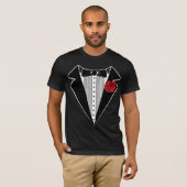 Tuxedo Tux T-shirt. Stijlvol. T-shirt (Voorkant volledig)