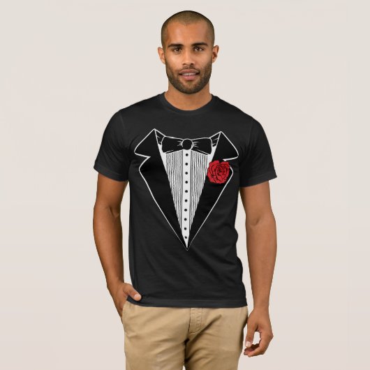 Tuxedo Tux T-shirt. Stijlvol. T-shirt (Voorkant volledig)