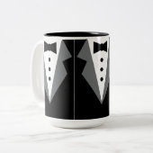 Tuxedo Tweekleurige Koffiemok (Voorkant links)