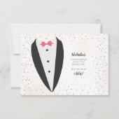 Tuxedo Usher Confetti Voorstel Kaart (Voorkant)