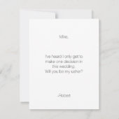 Tuxedo Usher | Uitnodiging voor groomsman (Achterkant)