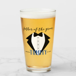 Tuxedo Vader van de Groom Dank u geschenk Glas