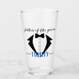 Tuxedo Vader van de Groom Dank u geschenk Glas