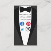 tuxedo - verhuurorganisator organisator prom visitekaartje (Achterkant)