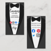 tuxedo - verhuurorganisator organisator prom visitekaartje (Voorkant / Achterkant)
