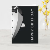 tuxedo-verjaardagswenskaart kaart (Gele Bloem)